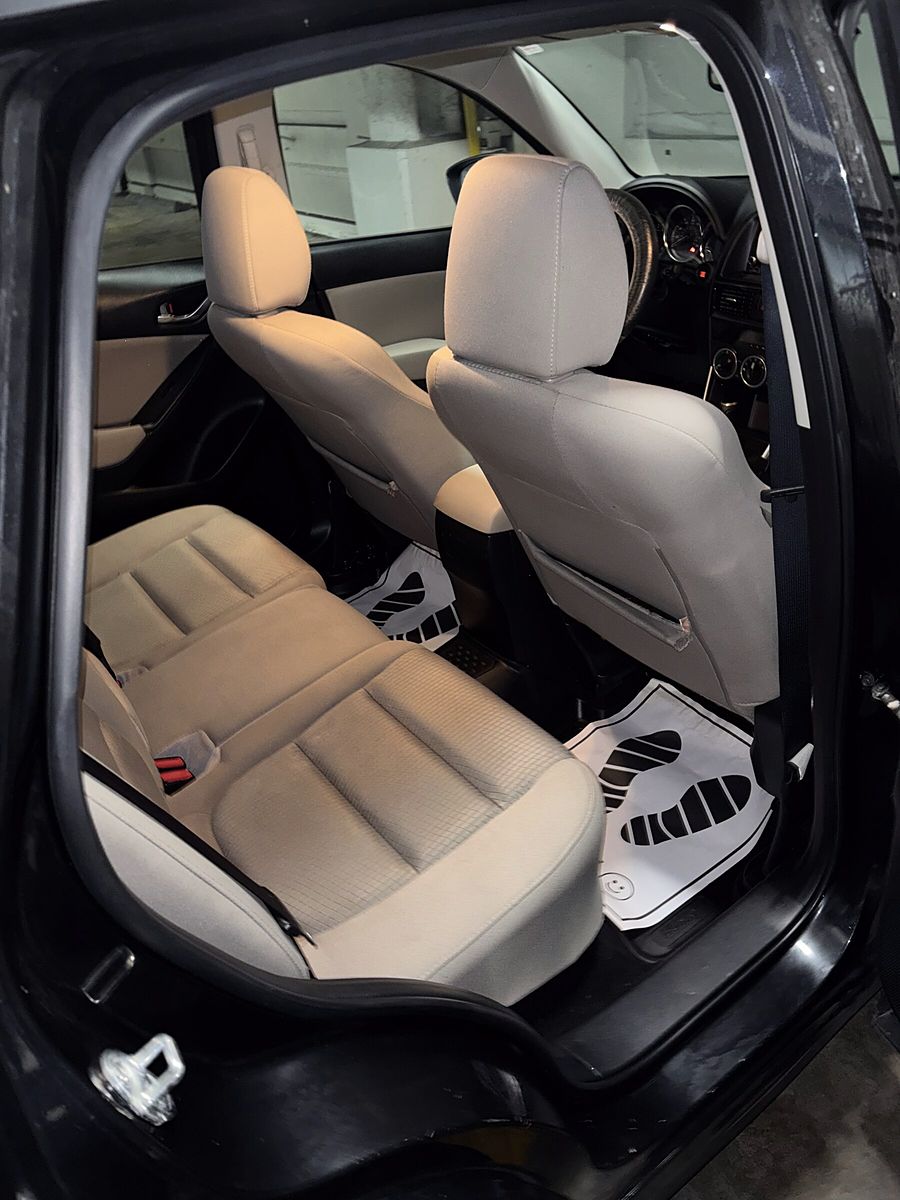 Clean beige cloth back seats